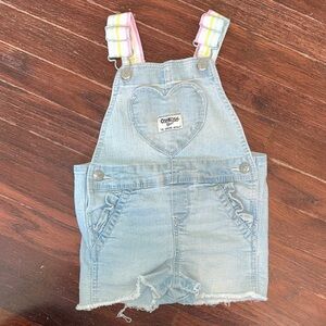 OshKosh B'gosh Light Blue Kids Overalls with Heart Design